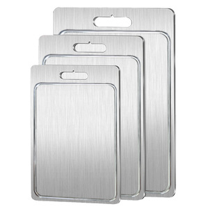 Stainless Steel Cutting Board Set Rectangle 316 Grade Dishwasher Safe Kitchen Chopping <b>Block</b> - Product Image 1