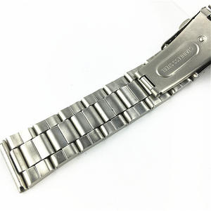 Classic Straight 18/20/22MM Diving Three Beads Stainless Steel Watch Band with Aircraft Buckle <strong>Vintage</strong> Watch Strap Bracelet - Product Image 4