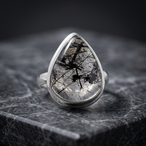Unique Design Peru Gemstone <b>Ring</b> 925 Sterling Silver Handmade Classic Bezel Setting Grey Healing <b>Crystal</b> Fine Jewelry for Women - Product Image 3