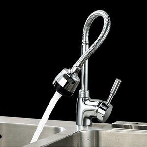 Kitchen Faucet Single Handle Pull Out <b>Spray</b> Deck <b>Mounted</b> Ceramic Valve Core 2.0-2.9gal/m - Product Image 1