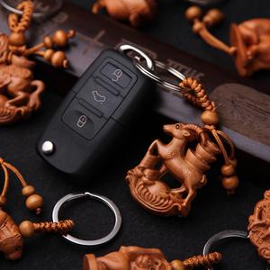 Китай, традиция 12, Двенадцать зодиака, персиковый деревянный резной 3D брелок с драконом для подарка, кулон - Product Image 3