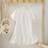 Nouvelle Robe Printemps-Été-Automne Douce et Mignonne à Volants en Coton Imprimé Motifs Petits Animaux, Confortable et Fraîche