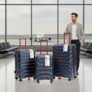 Ensemble de 3 valises grande capacité avec doubles poignées, roues silencieuses, logo couleur personnalisé et accessoires – <span class=keywords><strong>Valise</strong></span> durable - Product Image 1