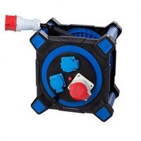 Enrouleur de câble industriel IP44 avec prises CEE Schuko certifié CE, bobine de câble d'alimentation portable