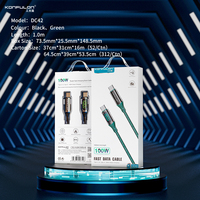 KONFULON 2026 Typ-C zu Typ-C Datenkabel 100W Superschnelles Laden 5,0A mit Echtzeit-LCD-Anzeige Innovativ für Computernutzung