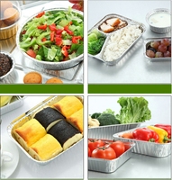 Contenant Alimentaire Jetable Grand Format pour Dinde, Barquettes de Cuisson en Aluminium avec Couvercle en Plastique/Papier Imprimé