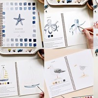 Livre de coloriage unique à motifs floraux aquarelle pour la décoration de la maison et idée cadeau, 40 feuilles