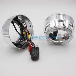 RHD Bi Led lente del proiettore luce I1S 2.5 pollici biled con gatling gun Cover Angel eyes proiettore per fari auto - Product Image 4