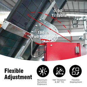 Torre de Iluminación Solar Portátil con Panel Solar de 450W, Luces <span class=keywords><strong>LED</strong></span> de 36000 Lúmenes, para Obras de Construcción - Product Image 4