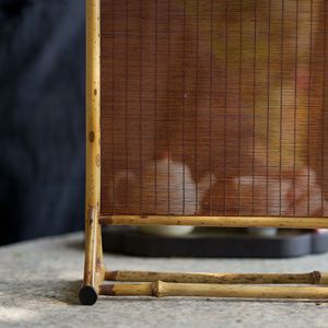 <b>Bamboo</b> Small <b>Screen</b> Desktop Ornament Partition Foldable Tea Ceremony Utensil Anji Woven Meilu <b>Bamboo</b> - Product Image 4