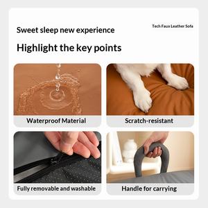 Kleine stevige huisdierenbank, honden- en kattenbed, waterdicht, krasbestendig, afneembaar, wasbaar, geschikt voor alle seizoenen. - Product Image 5