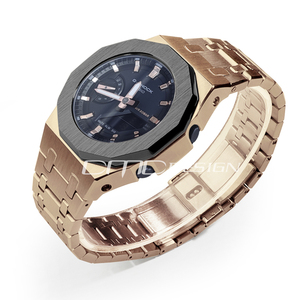 Nouveauté, bracelet de montre <span class=keywords><strong>GMA</strong></span>-<span class=keywords><strong>S2100</strong></span>, lunette dodécagonale, boîtier métallique avec bracelet en acier inoxydable doré, remplacement de qualité supérieure pour boîtier existant - Product Image 6