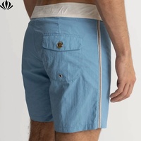 Short de surf à rayures latérales en nylon 100% à séchage rapide pour hommes, vente en gros