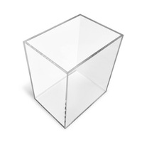 Boîte acrylique transparente à 5 faces, boîte de rangement carrée rectangulaire transparente en acrylique personnalisée à 5 faces, vitrine, cubes en acrylique Lucite