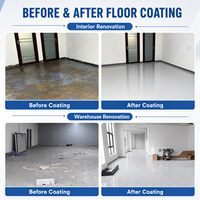 Revêtement de sol en époxy coloré personnalisé, peinture autolissante pour sols en béton de garage, salle de bain et douche