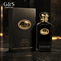 Bouteilles de parfum arabes de luxe personnalisées avec logo, vente en gros, 100 ml, cylindriques, en verre, vides, avec pulvérisateur à pompe sérigraphié