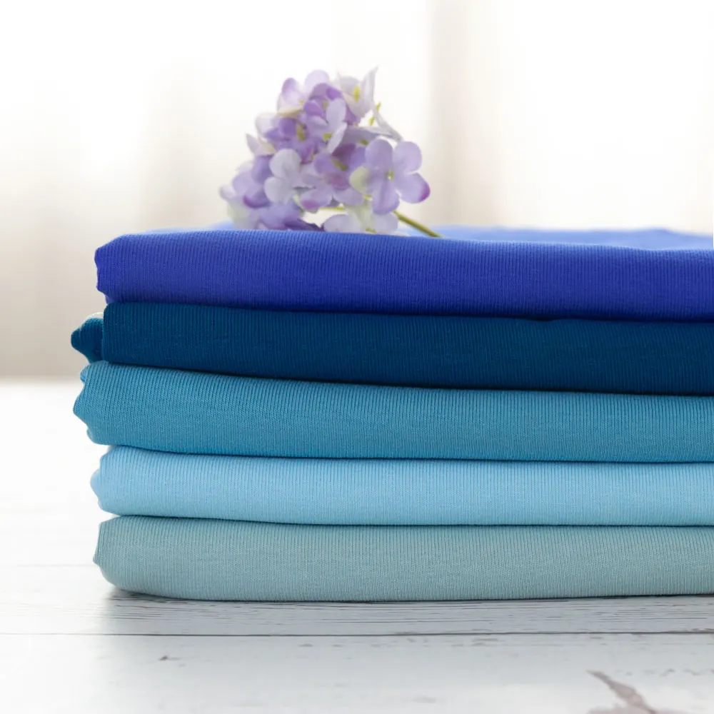 So soft and lovely colours 230gsm medium weight knitted 1x1 rib cotton spandex cuff fabric