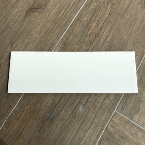 Haute qualité 100x300mm 4x12 pouces blanc pur mat Surface unie bord pressé cuisine et salle de bain carreaux et carreaux muraux en céramique - Product Image 1