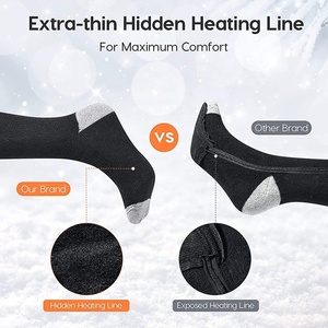 <span class=keywords><strong>Chaussettes</strong></span> thermiques chauffantes rechargeables à piles High-Crew Chauffe-pieds d'hiver pour le ski Technics tricotés - Product Image 2