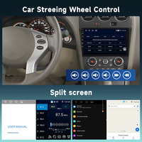 Autoradio Android Podofo 9 pouces 4+64G 2 Din pour Nissan Altima 2008-2012, Carplay/Android Auto sans fil, GPS, RDS, WIFI, OEM