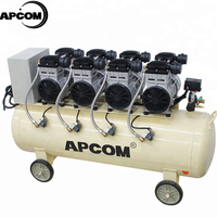 Compresseur d'air dentaire sans huile super silencieux 550W 9L, pour aérographe, avec sécheur silencieux 24L 9L 550W