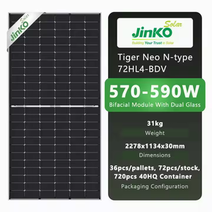 Prix usine 550W Panneau solaire Jinko 72HL4-BDV Module PERC mono meilleures performances en basse lumière - Product Image 6