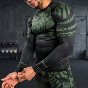 2026 <b>Men's</b> Long Sleeve Rash Guards High Quality <b>Compression</b> <b>Shirts</b> with Sublimation Print in Wholesale Price <b>Men</b> Rash Guard - Product Image 3