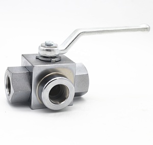 DN10 3/8" RVS 3-weg kogelkraan 1000WOG Grote lange hendel handbediende poort water NBR afdichting 32-150F OEM aanpasbaar - Product Image 1