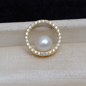 Collier avec pendentif en forme de O en argent S925, fermoir, accessoire de bricolage, support vide 4179 pour perles, boucles d'oreilles en cristal, collection Golden Years - Product Image 5