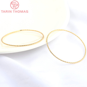 Anillas de latón chapadas en oro de 24 quilates con rosca, círculo cerrado, de alta calidad, accesorios para la fabricación de joyería DIY - Product Image 5