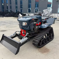 Mini-tracteur à chenilles polyvalent pour fermes, jardins et vergers avec rotoculteur, motoculteur agricole, prix du tracteur diesel