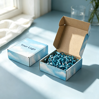 Cajas de Envío de Cartón Kraft Reciclables de Buena Calidad, Caja de Envío de Cosméticos con Logotipo Personalizado, Caja Corrugada para Cosméticos