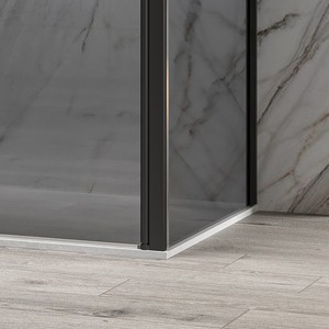 Box Doccia Rettangolare Kamalu KS2800AF 70x125 con Vetro Fumé, Altezza 200 cm, Fisso, in Alluminio per Bagno - Product Image 6