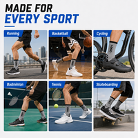 Chaussettes de sport personnalisées haut de gamme respirantes pour la course et l'entraînement, avec logo personnalisé, pour le sport et l'athlétisme