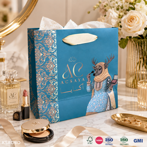 Boîte cadeau de luxe personnalisée pour cosmétiques arabes avec sac en papier, boîte d'expédition en carton bleu sarcelle pour emballage de parfums et <span class=keywords><strong>maquillage</strong></span>, vente en gros - Product Image 6