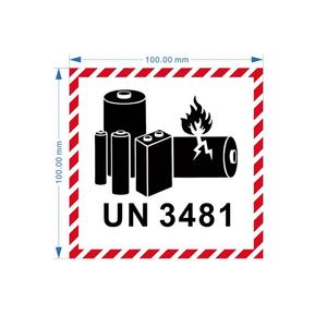 สติกเกอร์กันน้ำ UN3090 UN3091 UN3480 UN3481 ขายดี ป้ายเตือนแบตเตอรี่ลิเธียมไอออน รูปทรงตามสั่ง สี CMYK - Product Image 2