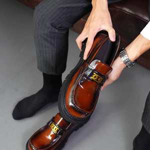 Chaussures Oxford en cuir pour homme personnalisables - Lacets imperméables respirants douces confortables antidérapantes durables Chaussures de mariage - Product Image 2