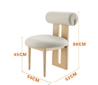 Combinaison de table et de chaises de style crème de luxe moderne et léger pour café en bois massif canapé confortable mobilier de restaurant