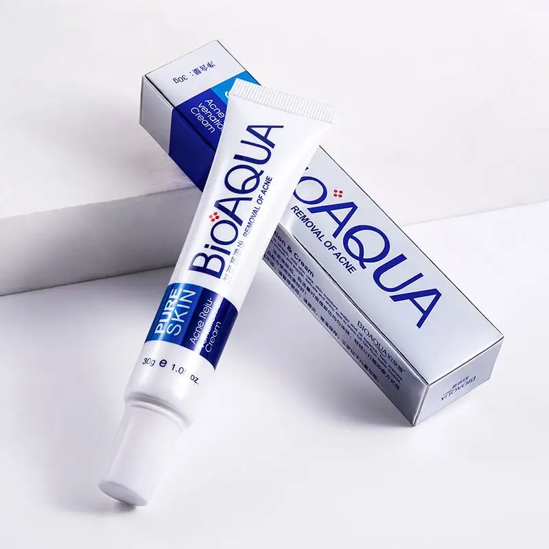 30g BIOAQUA crema eliminadora de espinillas acné crema hidratante acné cicatriz tratamiento cara crema blanqueadora