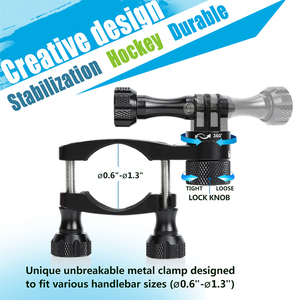 Soporte de motocicleta de aluminio de alta calidad para All Go <span class=keywords><strong>Pro</strong></span> y Sports Action Camera Manillar Compatible con montaje - Product Image 2