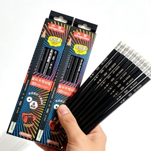 Lápices de Madera Personalizados 2026 con Mango Negro Simple de 7 Pulgadas, 12 Unidades, Lápices HB Preafilados con Borrador para Exámenes, Oficina y Dibujo - Product Image 6