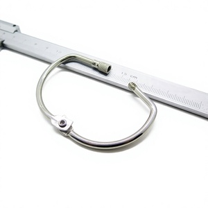 YIWANG 2.5 Inch Wholesale Iron Silver Metal D Shaped Screw Lock Rings for Binding - Product Image 2