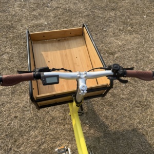 Bicicletta Elettrica da Carico CNEBIKE Certificata CE, E-<span class=keywords><strong>Lastenrad</strong></span> a 2 Ruote con Cassetta in Legno, Bici per Consegne Familiari per la Germania - Product Image 3