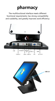 Terminal de máquina POS de caja registradora táctil todo en uno de pantalla dual de 17 pulgadas Software POS gratuito para sistema POS de Punto de Venta de restaurante