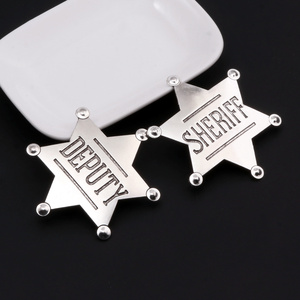 Thời Trang Mới Hợp Kim Cảnh Sát Trưởng Huy Hiệu Trâm Sáu Cánh Sao Ve Áo Pins Đối Với Jac ket Ba Lô Đồ Trang Sức Bán Buôn Số Lượng Lớn Biểu Tượng Tùy Chỉnh Quà Tặng - Product Image 3