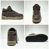 Chaussures décontractées pour hommes en daim à coupe haute avec logo personnalisé du fabricant, chaudes pour l'automne et l'hiver