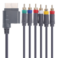 1.8M 6FT Composite Cord AV Audio Vidéo Câble Pour Xbox 360 Composant Câble HD TV Console Port