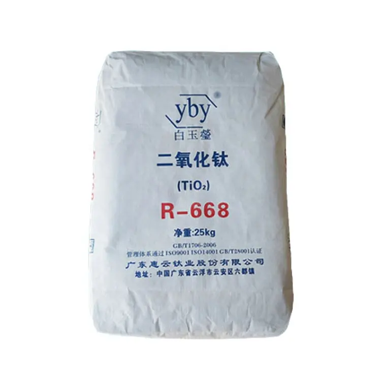 Wholesale Bulk Tio2 White Pigment Rutile Titanium Dioxide Powder R-668 for Industry