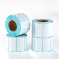 Label Roll Thermal Langsung Tahan Air Ukuran Kustom 50x20 50x25 50x30 50x40, Perekat Sendiri, Kosong, Stiker Barcode Kemasan UPC