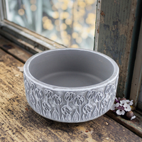 Pots de fleurs et de plantes succulentes écologiques en ciment de forme ronde pour l'aménagement de jardins